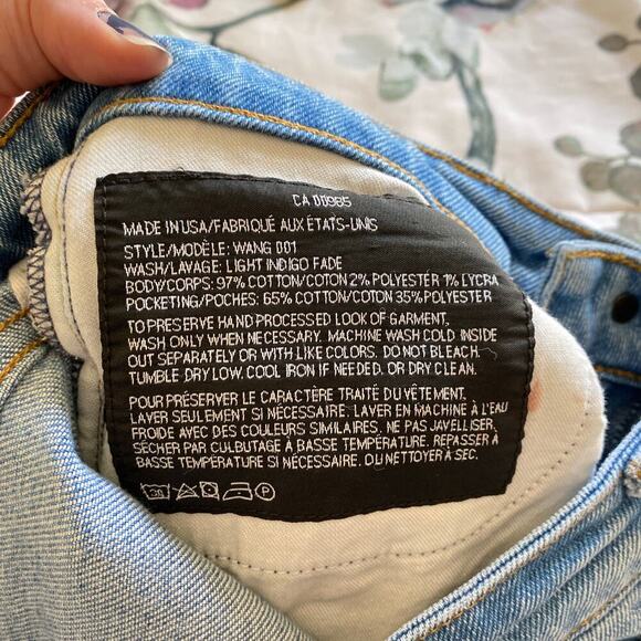 DENIM X Alexander Wang 001 Skinny Jeans Light Denim Fade Size 24 Classic - Picture 10 of 10